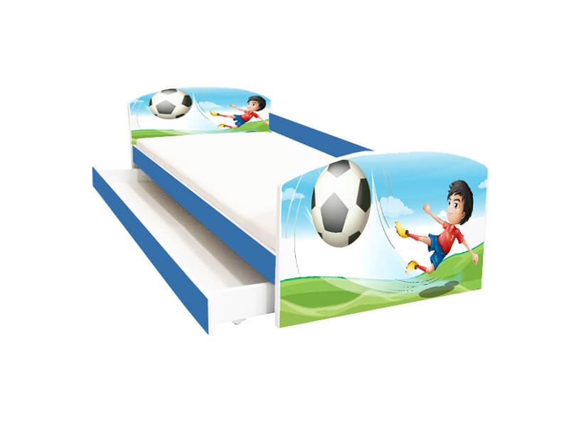 Pat copii cu sertar Fotbal Pat copii cu sertar Fotbal